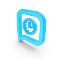 Late Work Chat Glowing Symbol PNG & PSD Images
