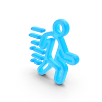 Running Man Glowing Symbol PNG & PSD Images