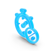 Saving Time Glowing Symbol PNG & PSD Images