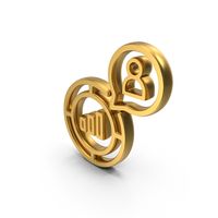 Graph User Gold Symbol PNG & PSD Images