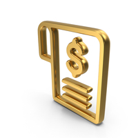 Invoice Gold Symbol PNG & PSD Images