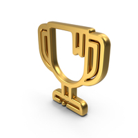 Reward Trophy Gold Symbol PNG & PSD Images