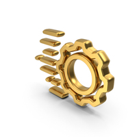 Speed Settings Gold Symbol PNG & PSD Images
