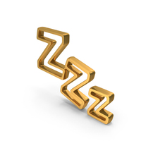 Snooze Zzz Icon Gold PNG & PSD Images