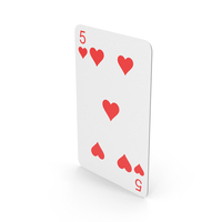 Playing Cards Five Of Hearts PNG & PSD Images
