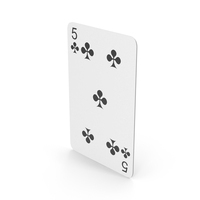 Playing Cards Five Of Clubs PNG & PSD Images