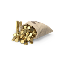 Open Money Bag With Gold Coins PNG & PSD Images