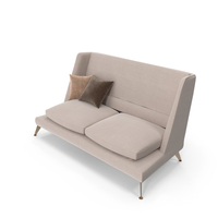Beige High Back Sofa PNG & PSD Images