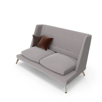 Grey High Back Sofa PNG & PSD Images
