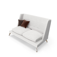 White High Back Sofa PNG & PSD Images