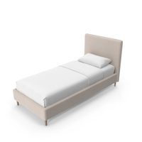 Single Bed Beige PNG & PSD Images