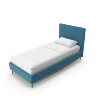 Single Bed Blue PNG & PSD Images
