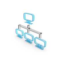 Four Computer Share Network Link Web Icon PNG & PSD Images