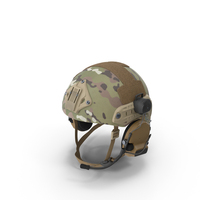 Tactical Gear Helmet Green Camo Fur PNG & PSD Images