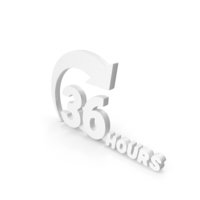 36 Hours Order Or Offer Execution Icon White PNG & PSD Images