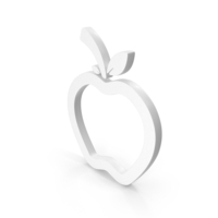 Apple Fruit Icon White PNG & PSD Images