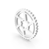 Bicycle Gear Wheel Icon White PNG & PSD Images