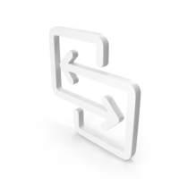 Direction Arrows For Transfer Files Icon White PNG & PSD Images