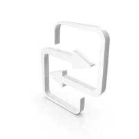 Direction Arrows For Transfer Icon White PNG & PSD Images