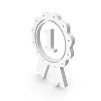 First Prize Ribbon Award Icon White PNG & PSD Images