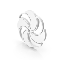 Flower Set Round Elements Icon White PNG & PSD Images