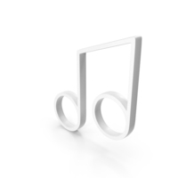 Music Note Icon White PNG & PSD Images