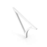 Out Line Cursor Arrow Icon White PNG & PSD Images