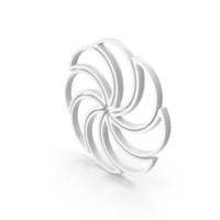 Out Line Flower Icon White PNG & PSD Images