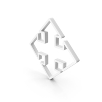 Out Line Four Crossed Arrow Icon White PNG & PSD Images
