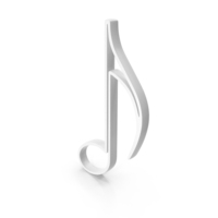 Out Line Music Notes Icon White PNG & PSD Images