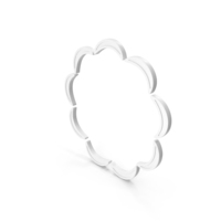 Round Big Circle Frame Ring Curve Icon White PNG & PSD Images