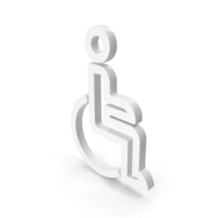 Wheelchair Icon White PNG & PSD Images