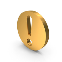 Warning Coin Exclamation Mark Icon PNG & PSD Images