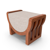Outdoor Teak Ottoman With Cushion PNG & PSD Images