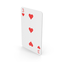 Playing Card Three Of Hearts PNG & PSD Images