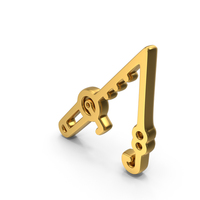 Fishing Rod Gold Symbol PNG & PSD Images