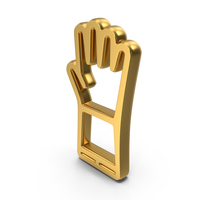 Hand Glove Gold Symbol PNG & PSD Images