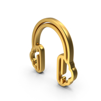 Headphones Gold Symbol PNG & PSD Images
