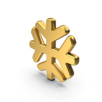 Snowflake Gold Symbol PNG & PSD Images