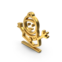 Snowman Gold Symbol PNG & PSD Images