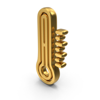 Thermometer Gold Symbol PNG & PSD Images