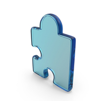 Puzzle Piece Glass Symbol PNG & PSD Images