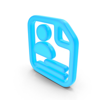 User Resume Glowing Symbol PNG & PSD Images