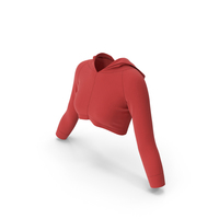 Red Woman Crop Top Hoodie PNG & PSD Images