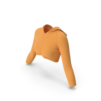 Yellow Woman Crop Top Hoodie PNG & PSD Images