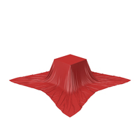 Product Pedestal Covered With Red Silk PNG & PSD Images