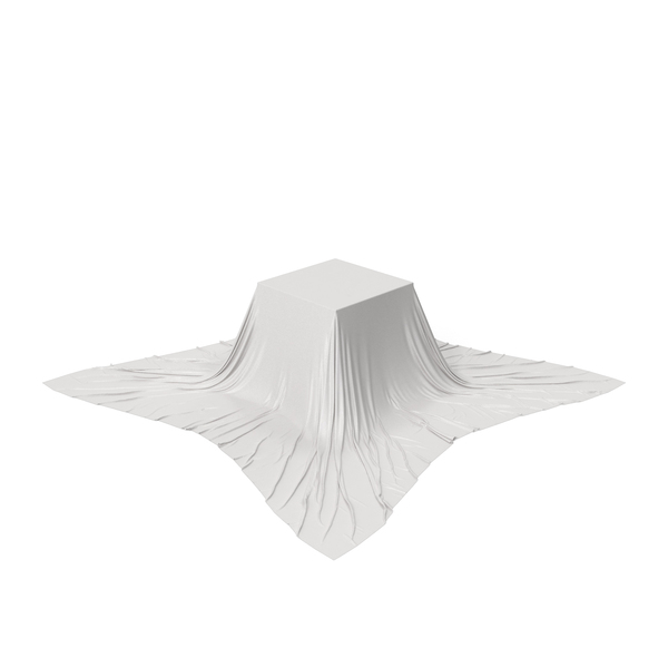 Product Pedestal Covered With White Silk PNG & PSD Images