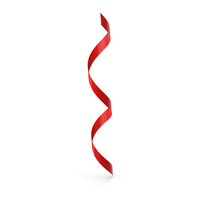 Red Curly Ribbon PNG & PSD Images