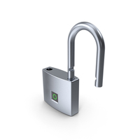 Biometric Fingerprint Padlock Open PNG & PSD Images