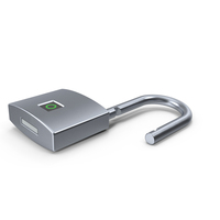 Biometric Fingerprint Padlock Open PNG & PSD Images
